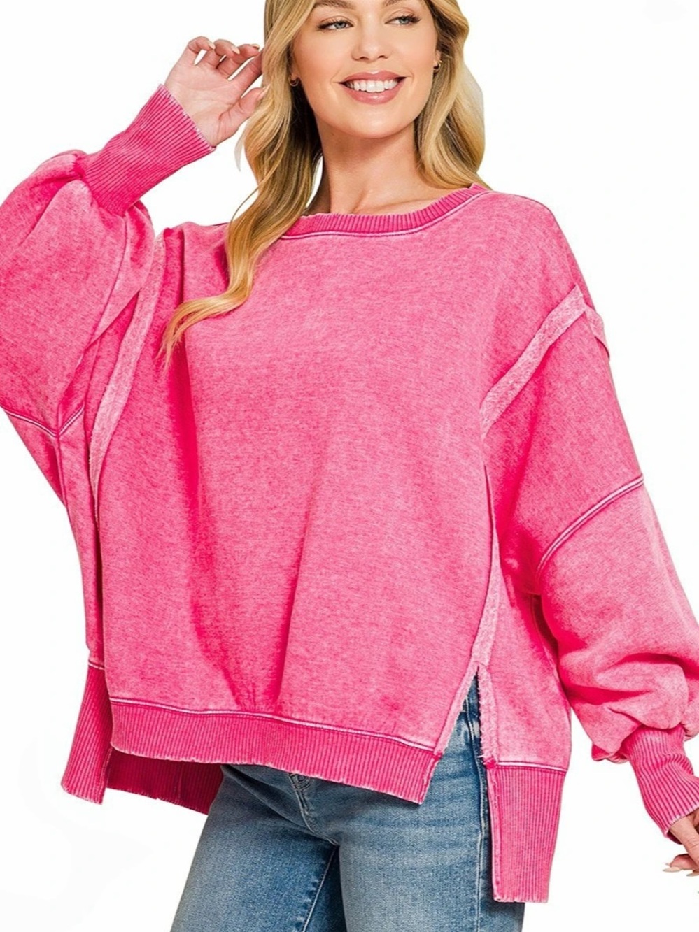 Oversized Sweatshirt in Pink